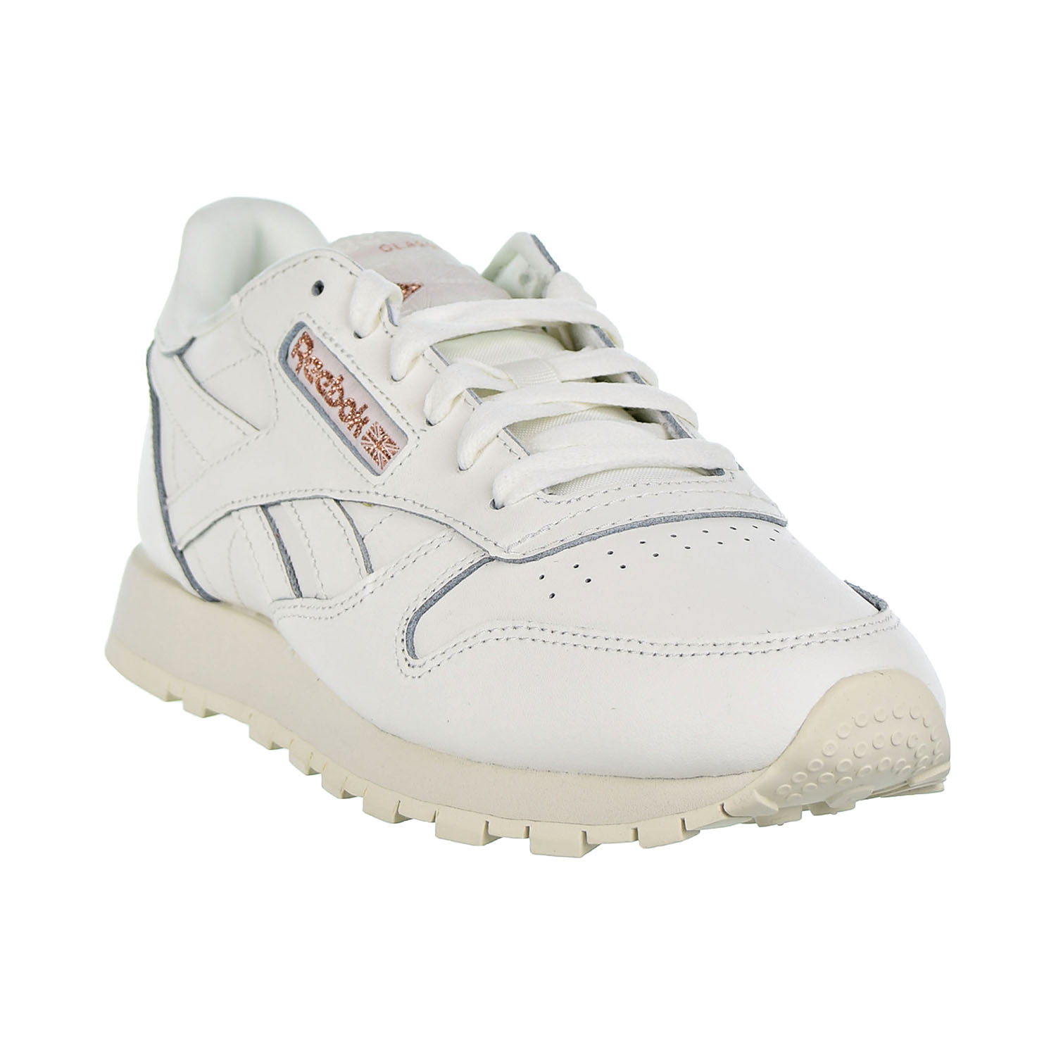 different feedback Vegetation Reebok Classic Leather Women's Shoes Chalk/Rose Gold/Paper White dv3762