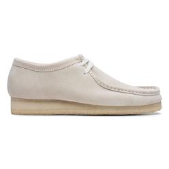 Clarks Wallabee Mens Shoes Off White Suede 26139174