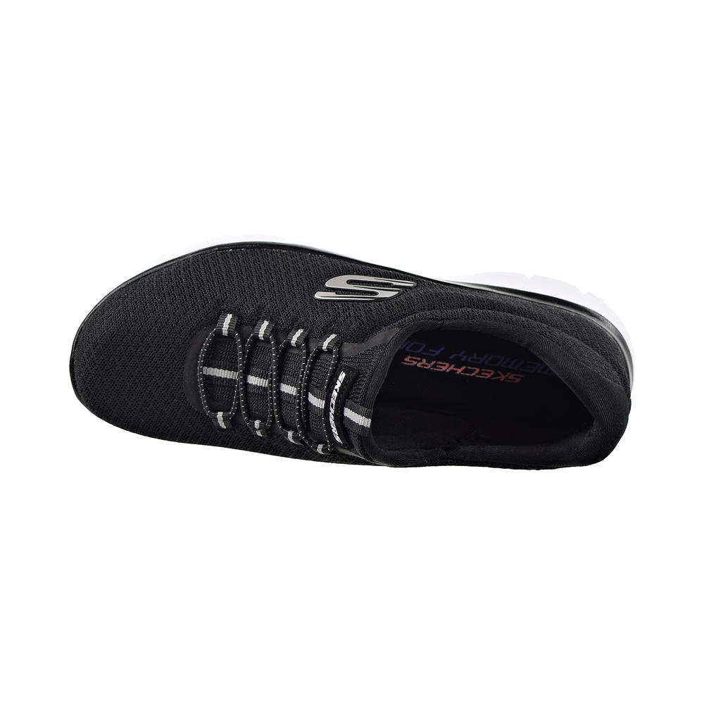 Skechers Summits Womens Shoes Black/White  12980-bkw