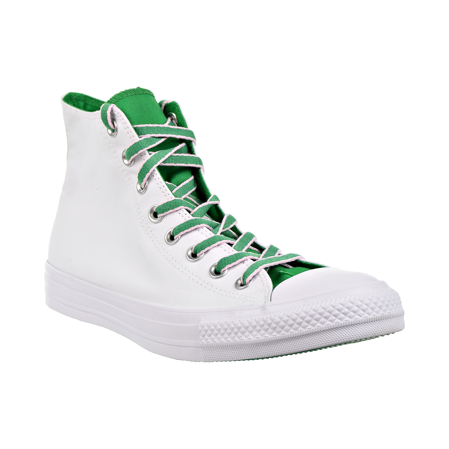 Converse Chuck Taylor All Star Hi Men's Shoes White/Green/Cherry Blossom 160465c (4.5 M US)