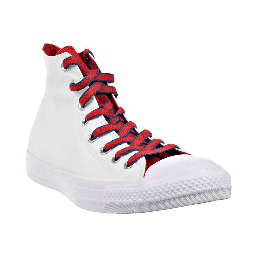 Converse Chuck Taylor All Star High Top Mens Shoes White/Gym Red/Navy 160466c (4 M US)