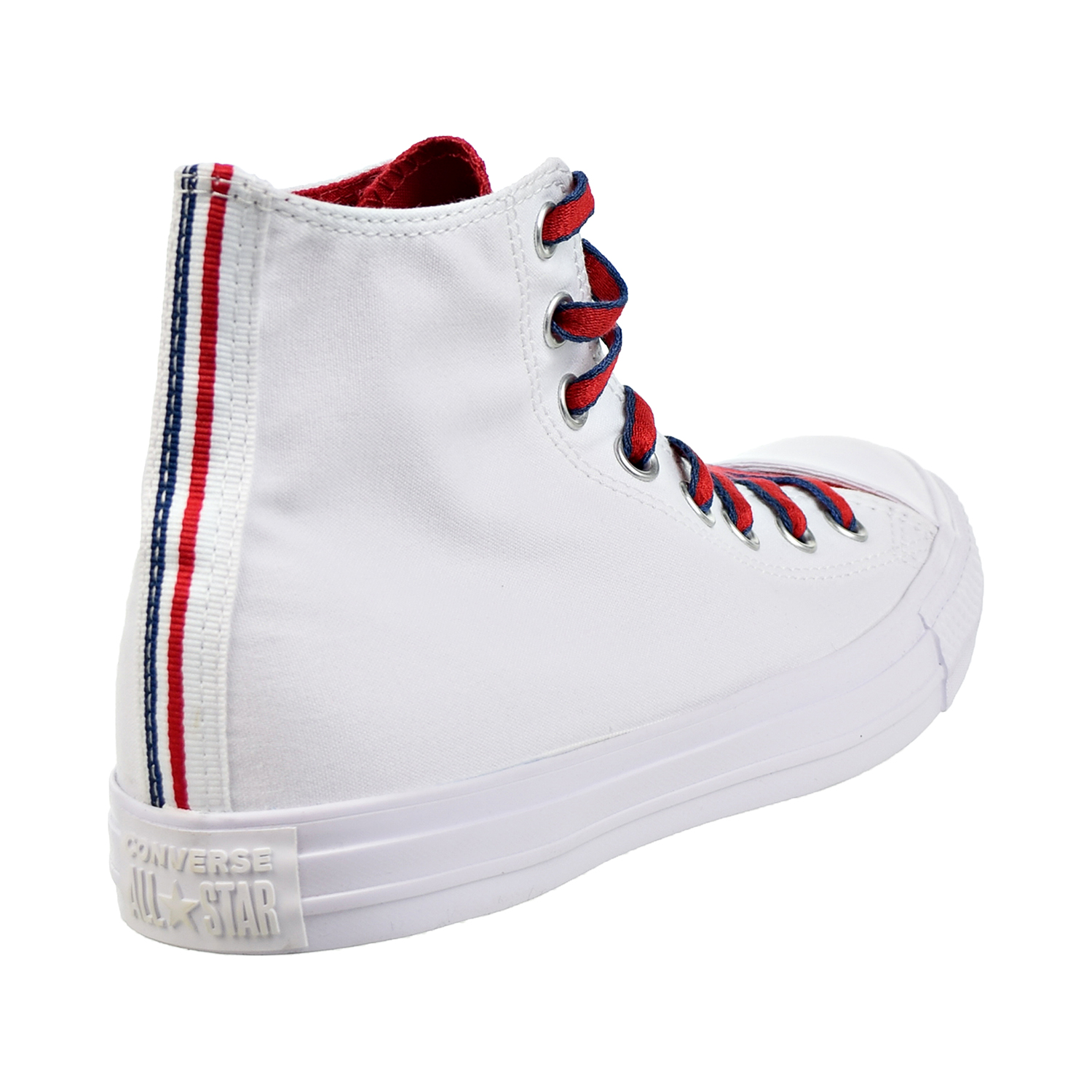Converse Chuck Taylor All Star High Top Mens Shoes White/Gym Red/Navy 160466c (4 M US)