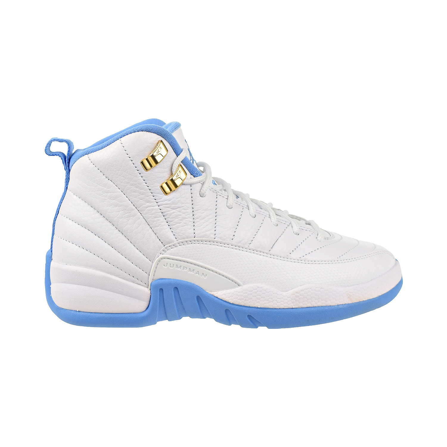 Nike Air Jordan 12 Retro Gg Big Kids White Metallic Gold University Blue 127