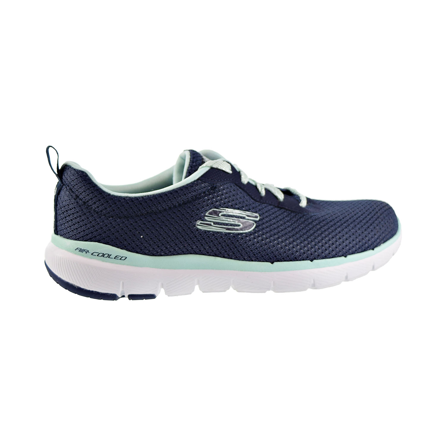 Skechers Flex 3.0 First Womens Shoes Navy/Aqua 13070-nvaq