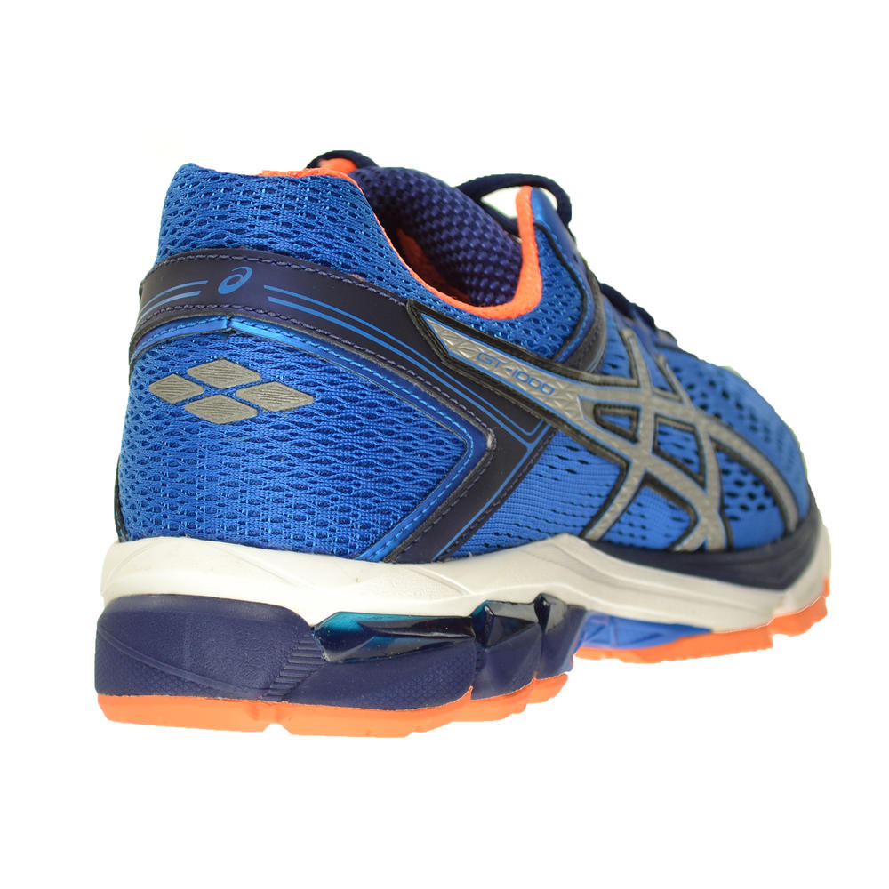 Asics Gt 1000 4 Men S Running Shoes Electric Blue Silver Flash Orange T5a2n 3993 Asics Gt 1000 4 Men S Running Shoes Electric Blue Silver Flash Orange T5a2n 3993