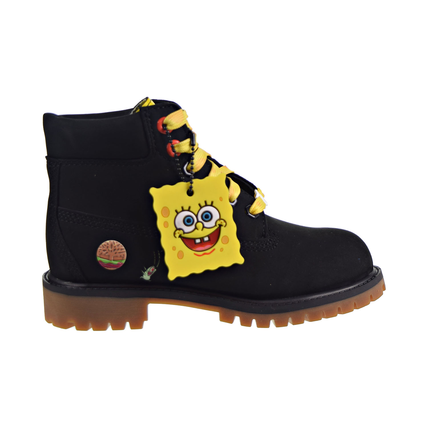 Timberland PRO Timberland X SpongeBob 6" Inch Premium WP Boots Little Kids' Black Nubuck tb0a256r