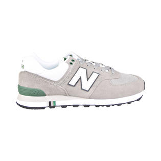 New Balance 574 Men S Shoes Grey White Dark Green Ml574 Mtg