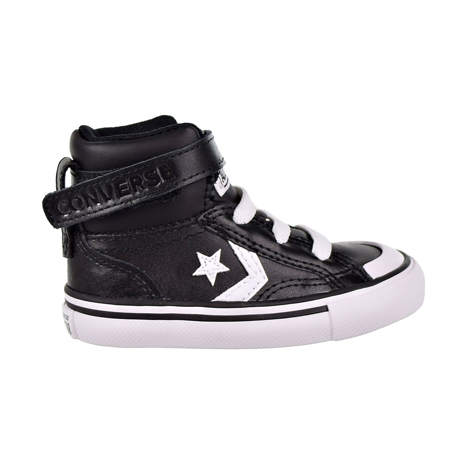 Converse Pro Blaze Strap Hi Toddler's Shoes Black/White 763532c (3 M US)