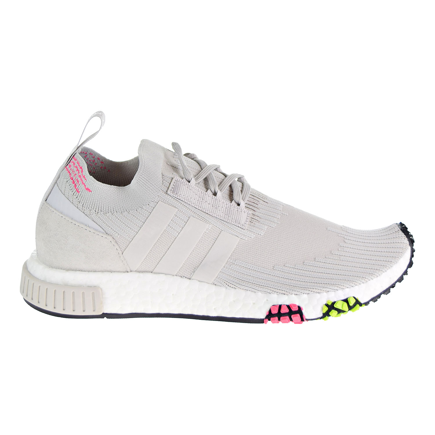 Adidas NMD_Racer Primeknit Men's Shoes Grey One-Solar Pink cq2443