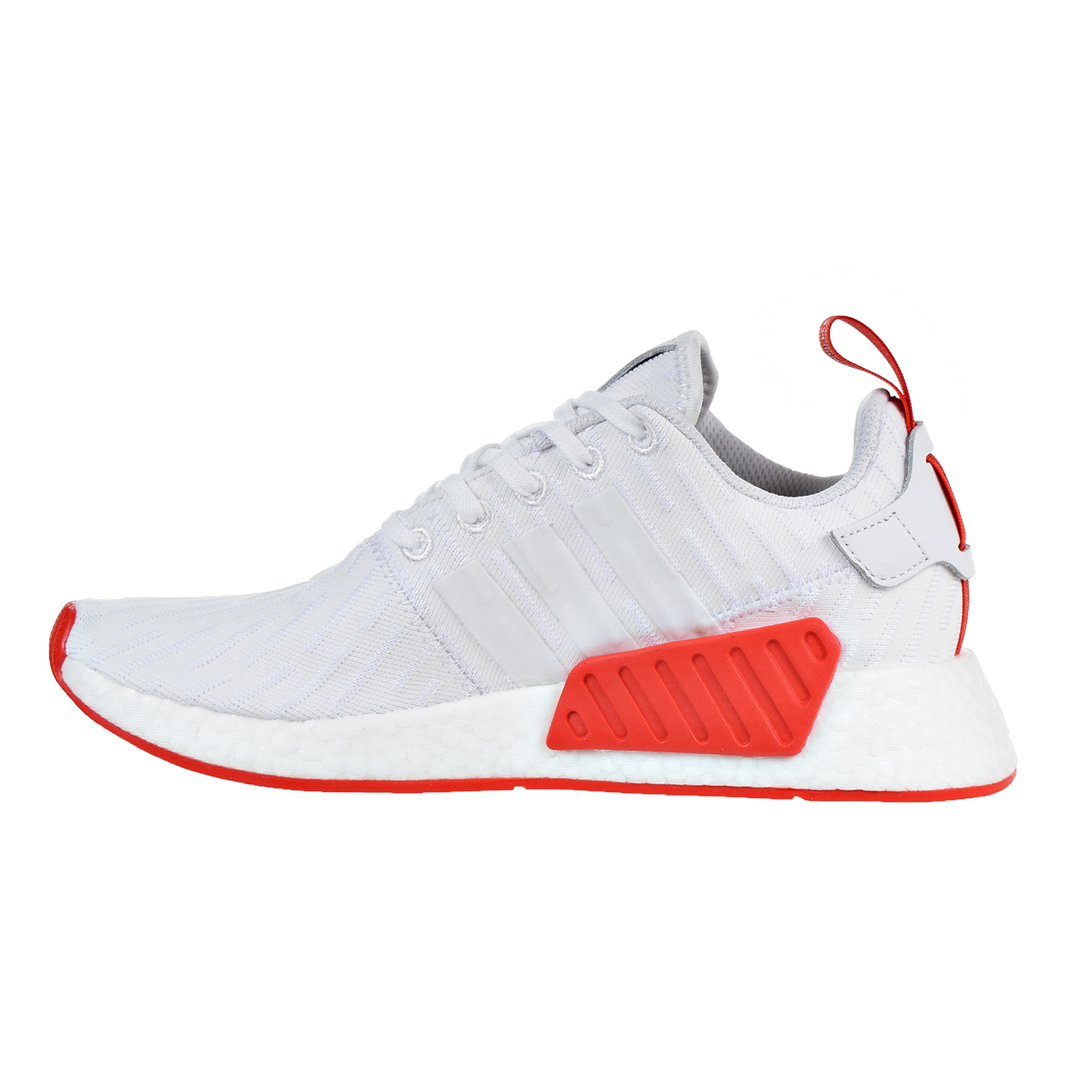 Adidas NMD_R2 Primeknit Men's Shoe White-Core Red ba7253
