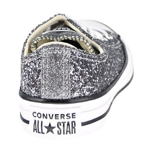 caloría Simetría Alojamiento Converse Chuck Taylor All Star Ox Glitter Women's Shoes Silver-Black-White  566271c