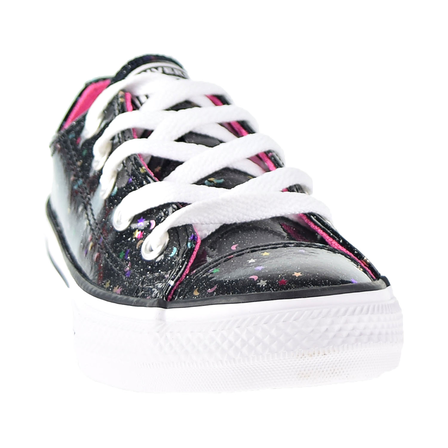 Converse Chuck Taylor All Star Ox Sparkle Kids' Shoes Black-Mod Pink 665106c