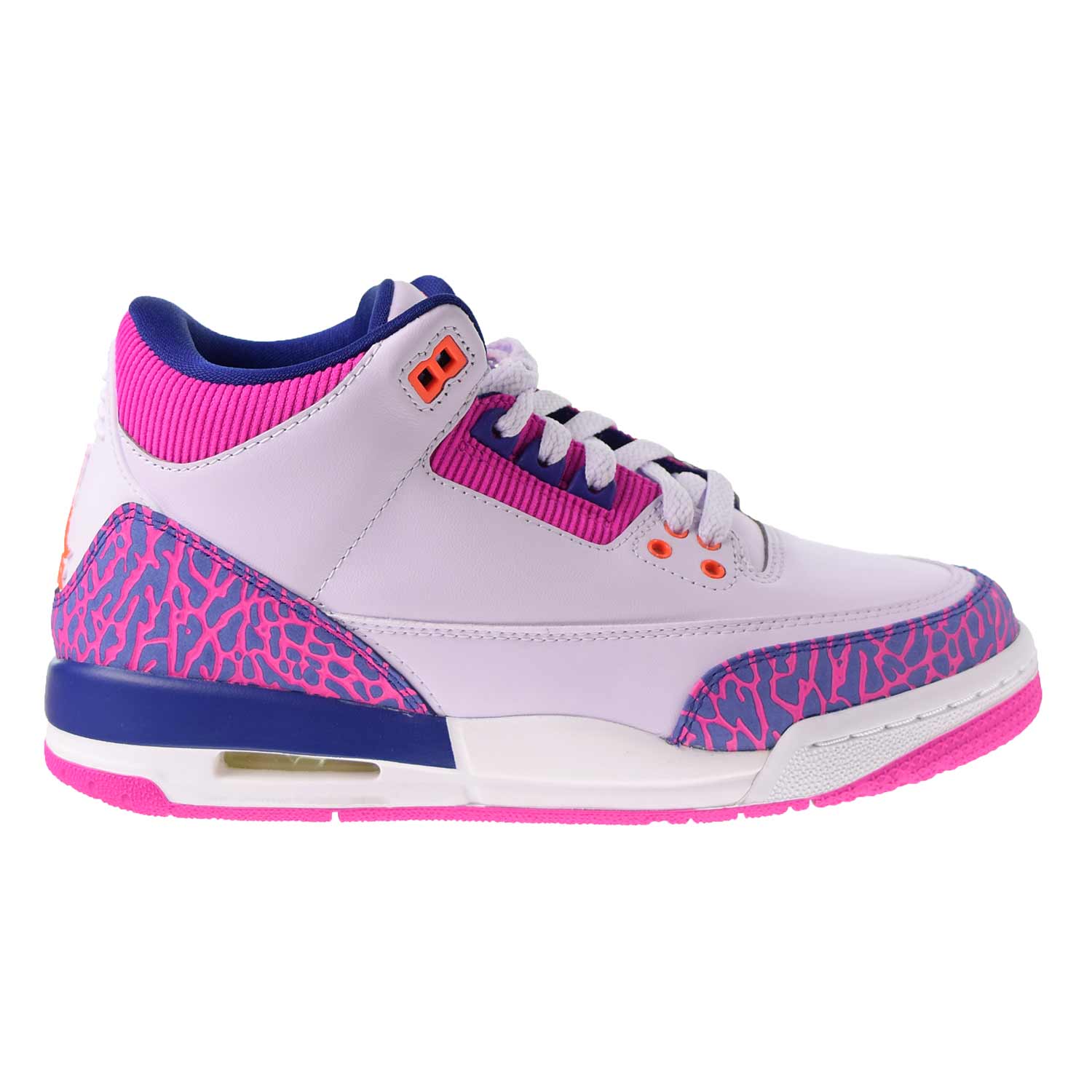 Nike Air Jordan 3 Retro Big Kids Shoes Barley Grape Fire Pink Purple Regency Purple 500