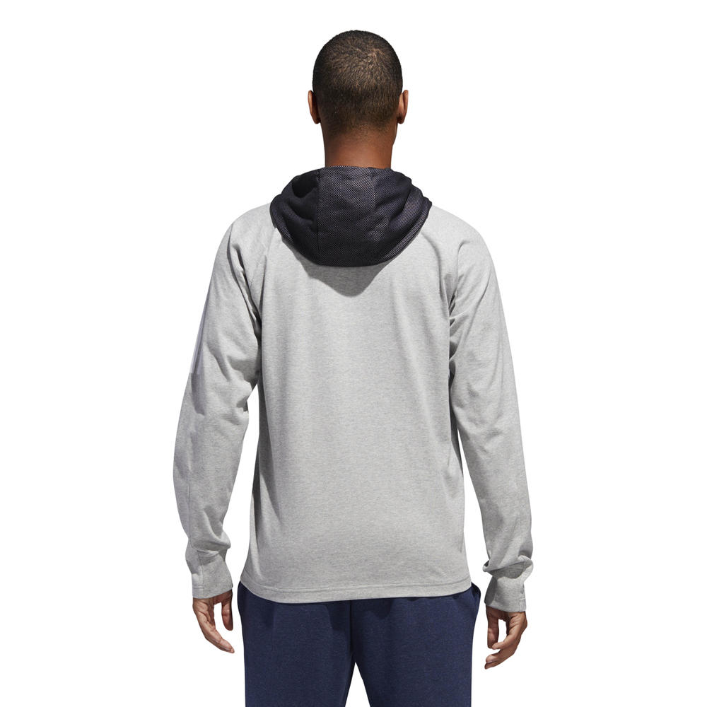 Adidas Men's Athletics Sport 2 Street Lifestyle Pullover Hoodie Grey-Black dw9454