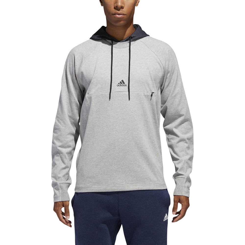 Adidas Men's Athletics Sport 2 Street Lifestyle Pullover Hoodie Grey-Black dw9454