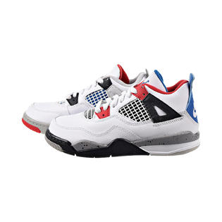 Michael Jordan Air Jordan 4 Retro Se Little Kids Shoes White Military Blue Fire Red Bq7669 146 Michael Jordan Air Jordan 4 Retro Se Little Kids Shoes White Military Blue Fire Red Bq7669 146