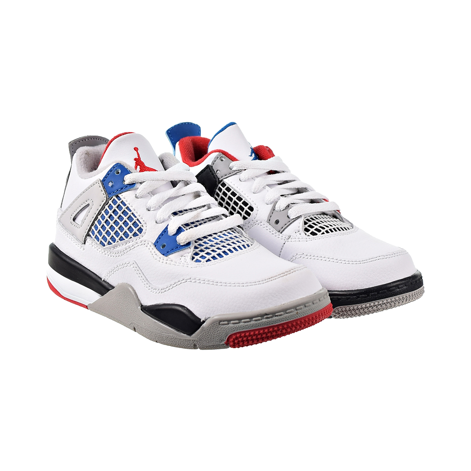 Michael Jordan Air Jordan 4 Retro Se Little Kids Shoes White Military Blue Fire Red Bq7669 146