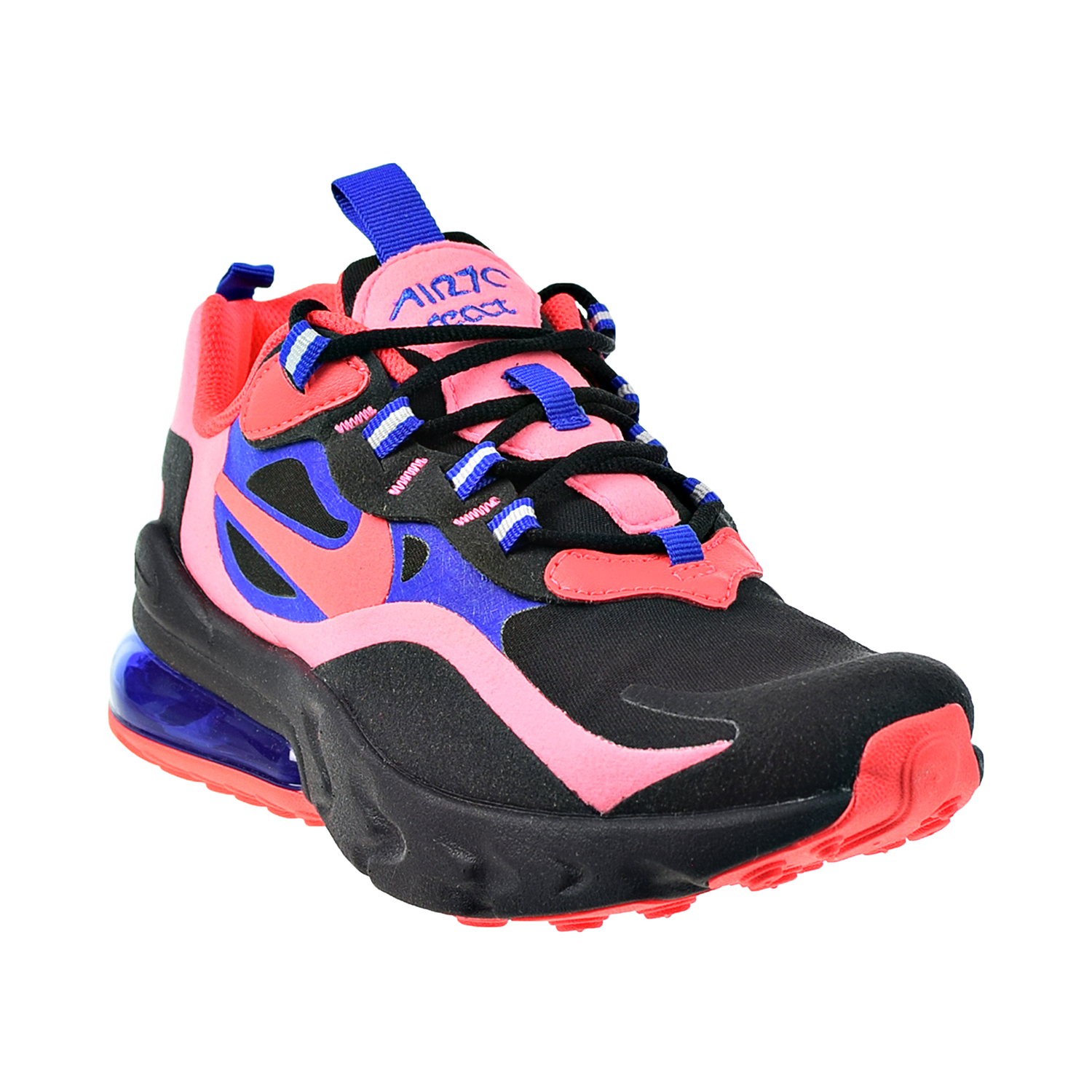 Nike Air Max 270 React Big Kids Shoes Black Flash Crimson Racer Blue Ct1579 001 Nike Air Max 270 React Big Kids Shoes Black Flash Crimson Racer Blue Ct1579 001