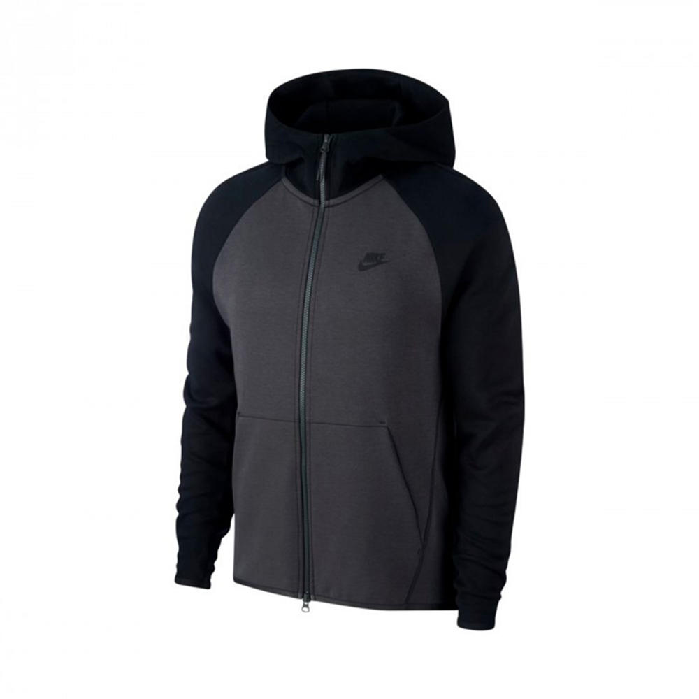 Nike Sportswear Tech Fleece Men's Full Zip Hoodie Anthracite-Black ...
