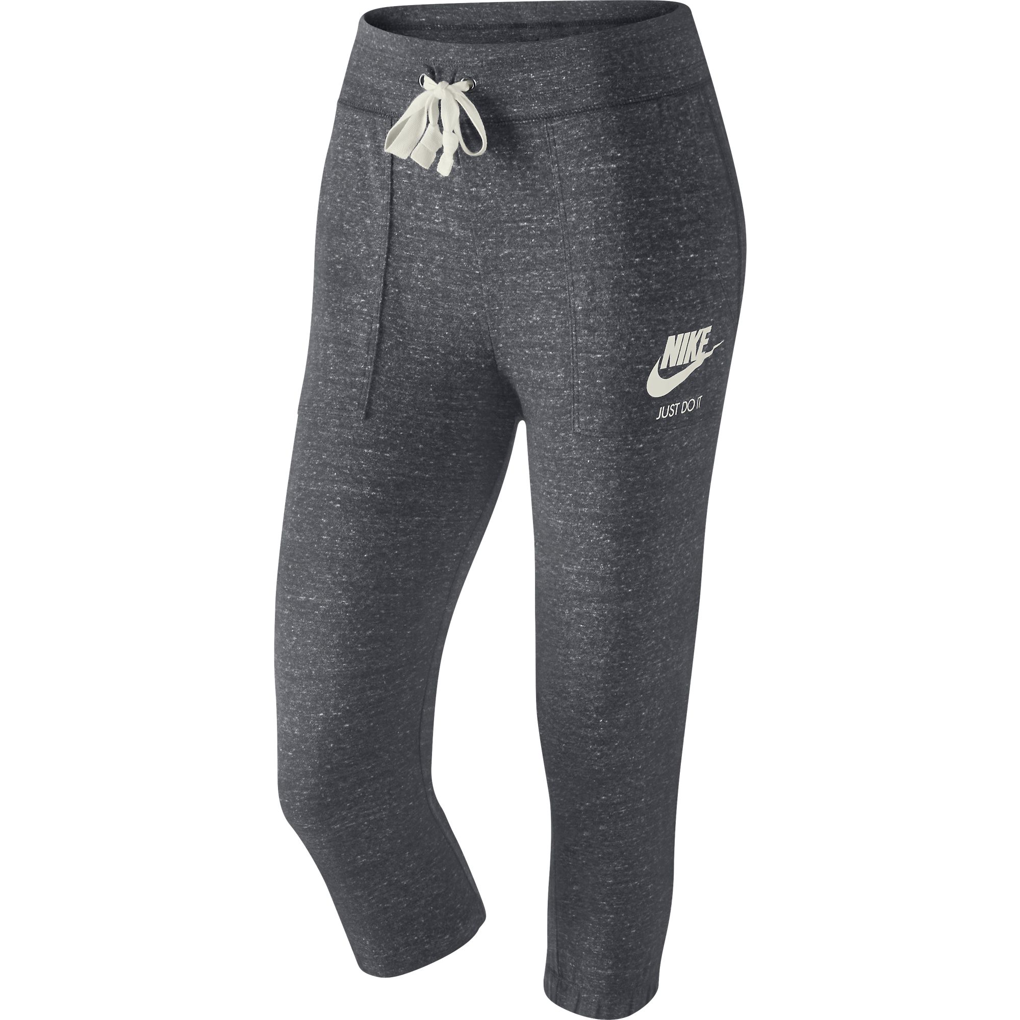 Nike Sportswear Gym Vintage Women's Capri Pants Carbon Heather/Sail  726053-091 (Size XL)