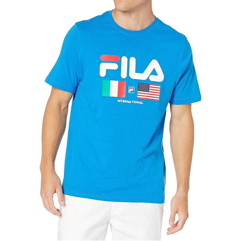 Fila International Men's T-Shirt Direct Blue lm913786-916