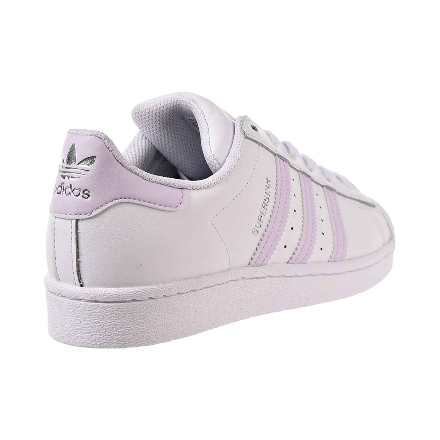 Adidas Superstar Women's Shoes Cloud White-Purple Tint-Silver Metallic fv3374