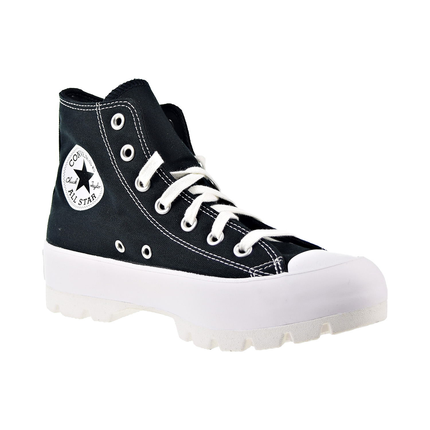 Converse Chuck Taylor All Star Lugged Hi Women's Shoes Black-White 565901c