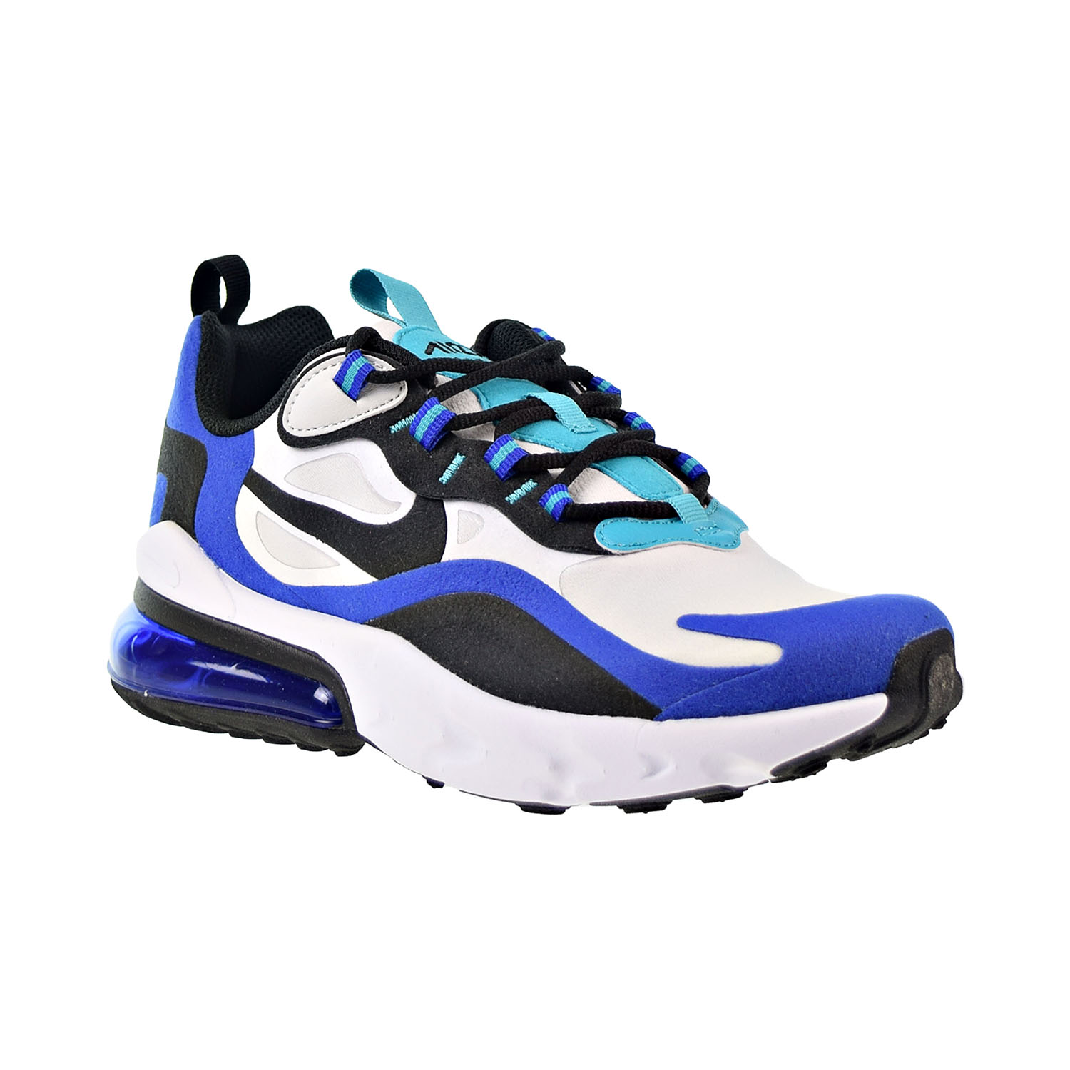 Nike Air Max 270 React Big Kids Shoes White Black Hyper Blue Bq0103 105 Nike Air Max 270 React Big Kids Shoes White Black Hyper Blue Bq0103 105