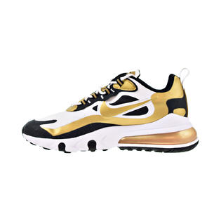 Nike Air Max 270 React Men S Shoes White Metallic Gold Black Cw7298 100