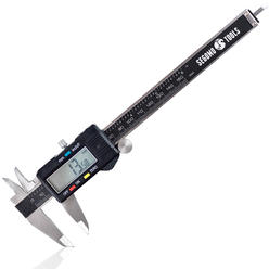 Segomo Tools 6 Inch Electronic Digital Calipers: Inch, Fractions, Millimeter Conversion - CAL6DIGI