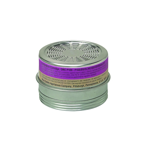 Msa Comfo Respirator Cartridge, Cl/Cd//Hc//Hs/Particulates/Sd/), Comfo Respirators, Niosh Color Code Yellow/Magenta - 6 per BX -