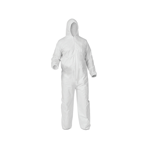 Kimberly-Clark Professional Kleenguard A35 Economy Liquid & Particle Protection Coveralls, Zipper Front/Elastic Wrists/Ankles/Ho
