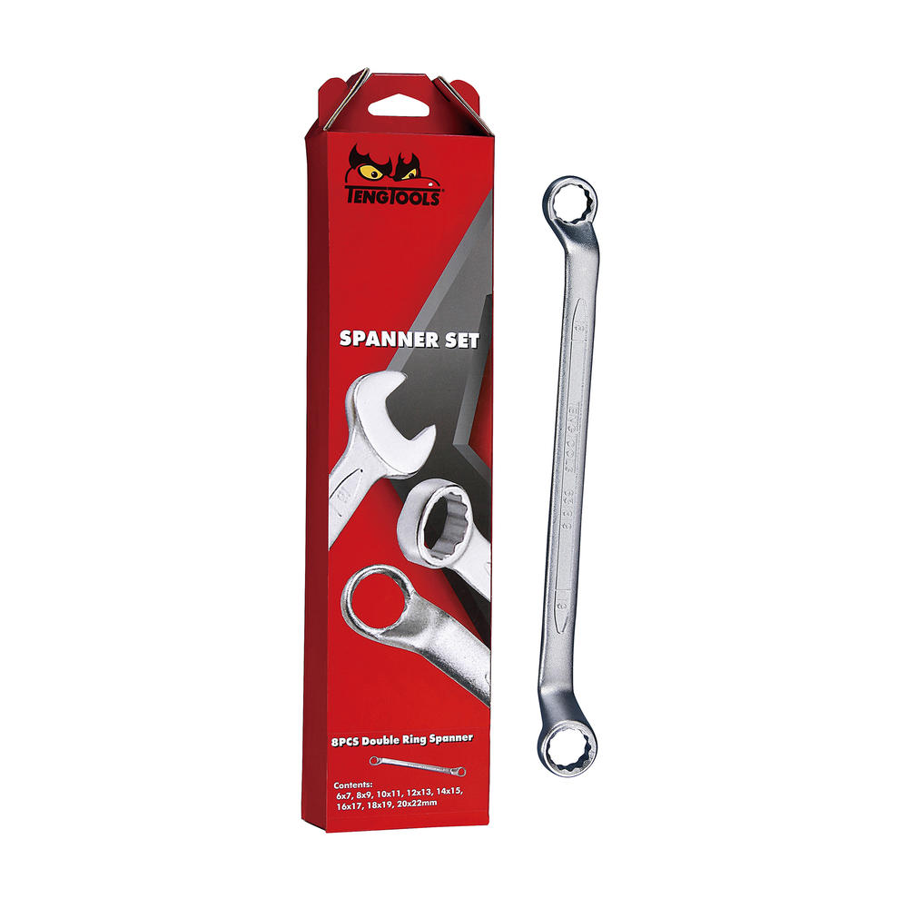 Teng Tools Double Ring Wrench Set 6 To 22mm - 6308
