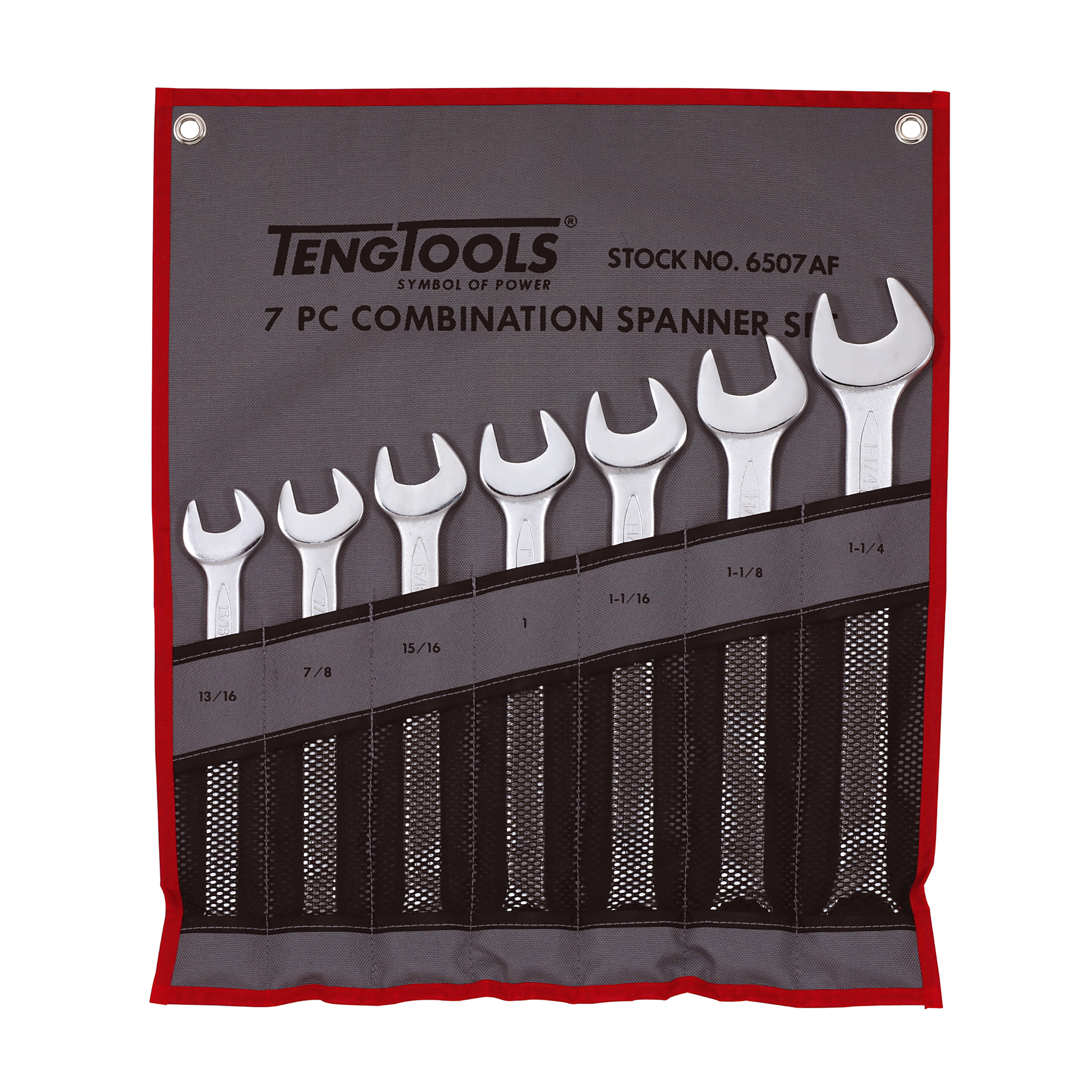 Teng Tools 7 Piece SAE Combination Wrench Set 13/16 To 1-1/4 Inch - 6507AF