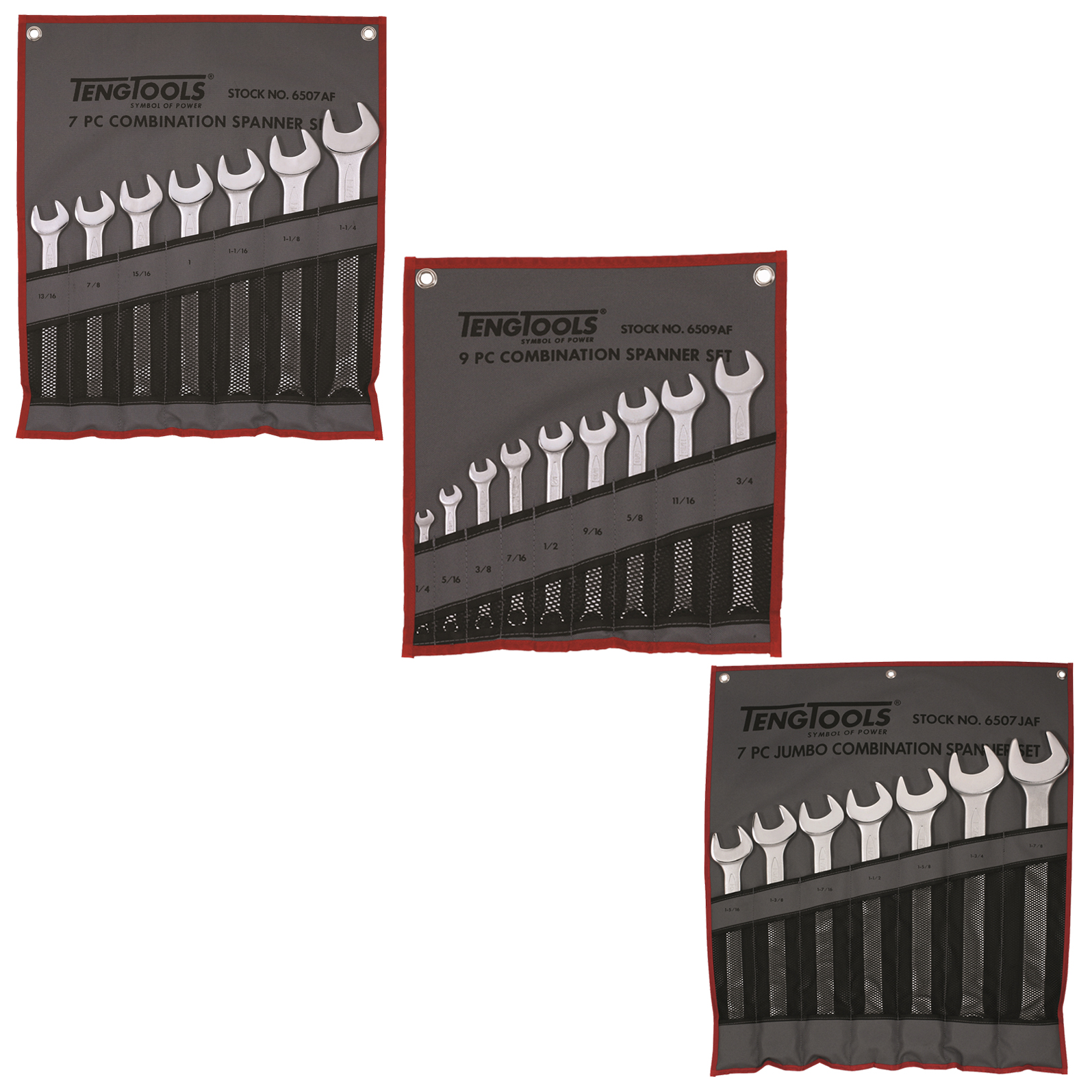 Teng Tools 23 Piece Combination Wrench Set - 6507AF-KIT1