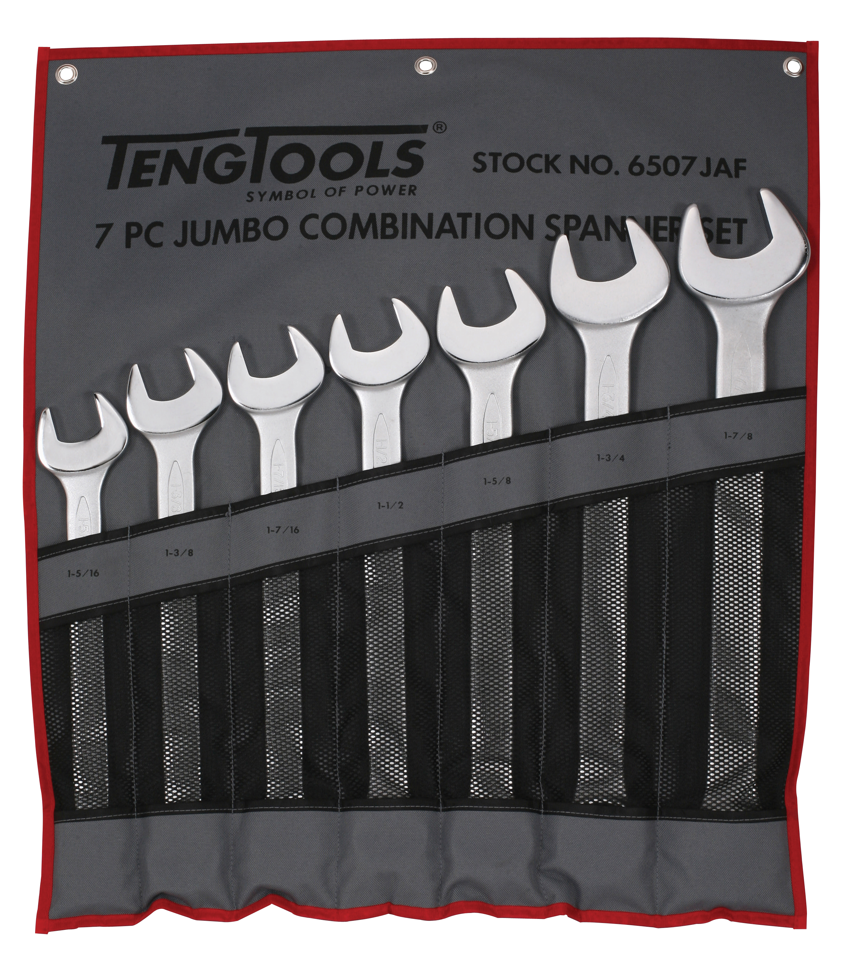 Teng Tools 7 Piece SAE Combination Wrench Set 1-5/16 To 1-7/8 inch - 6507JAF