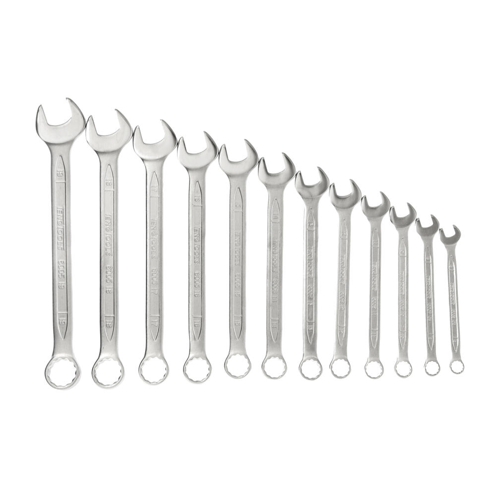 Teng Tools 12 Piece Metric Combination Wrench Set 8-19mm - 6512N