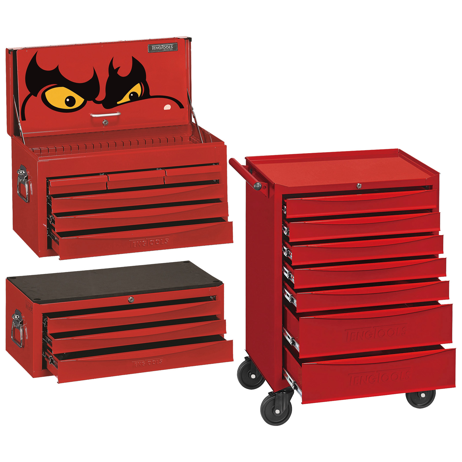 Teng Tools 7 Series 7 Drawer Roller Cabinet w/ 8 Series SV Middle and Top Boxes