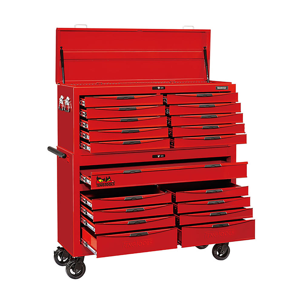 Teng Tools 8 Series 53 Inch 9 Drawer Roller Cabinet And 10 Drawer Top Box - TCW809N