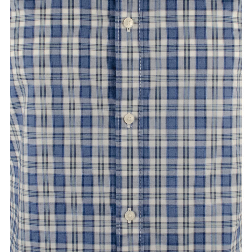 Michael Kors Men's Long Sleeve Plaid Cotton Slim Fit Shirt