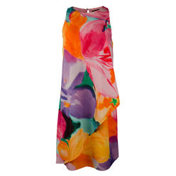 Ralph Lauren Women's Floral Print Crepe Shift Dress