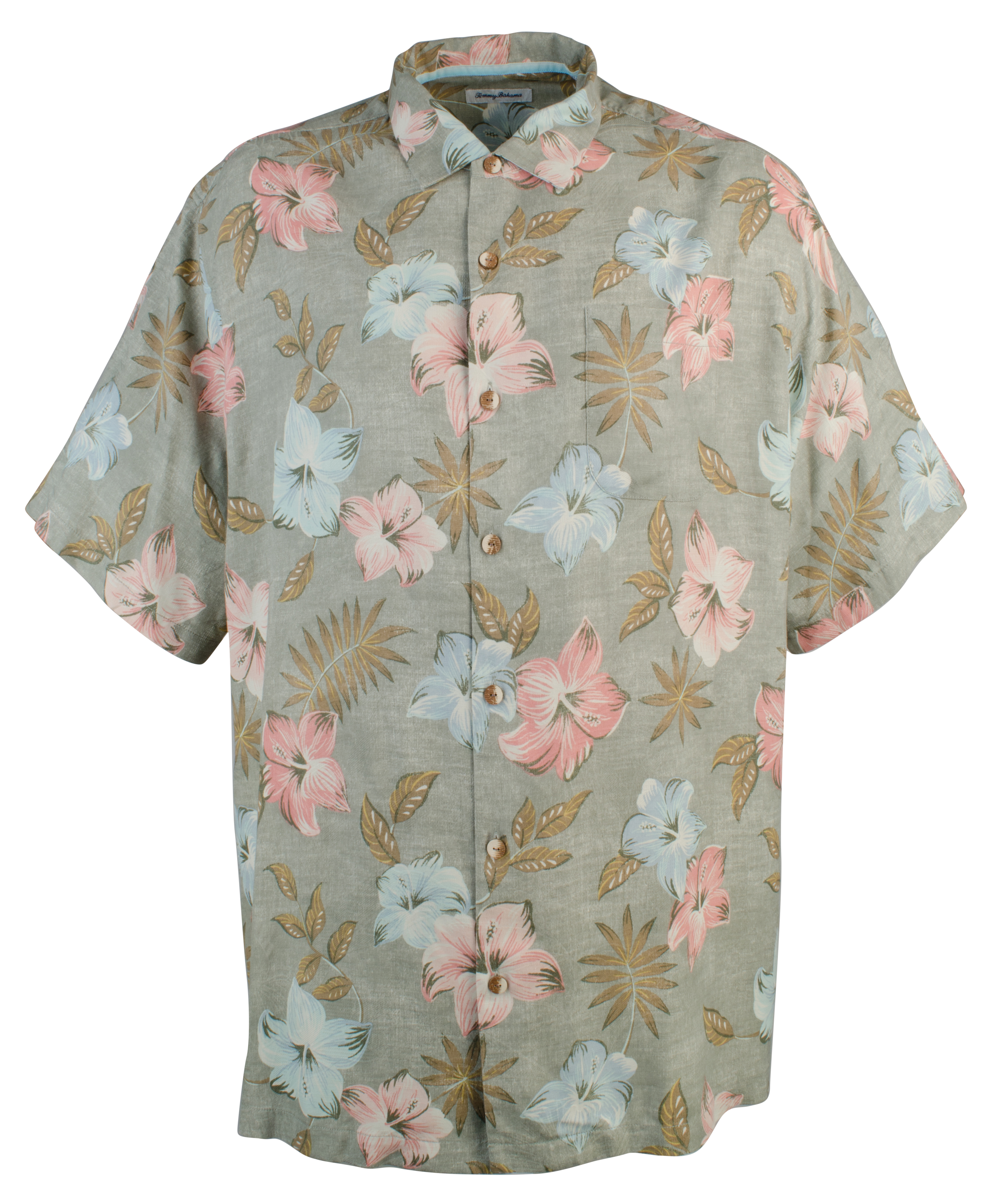 Tommy Bahama Men's Hibiscus In The Mist IslandZone Camp Shirt