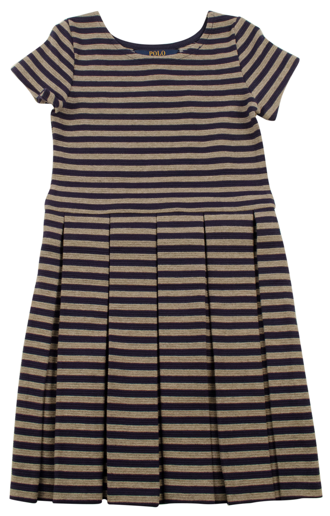 Ralph Lauren Little Kids Girl's Short Sleeve Pleated Knit Dress