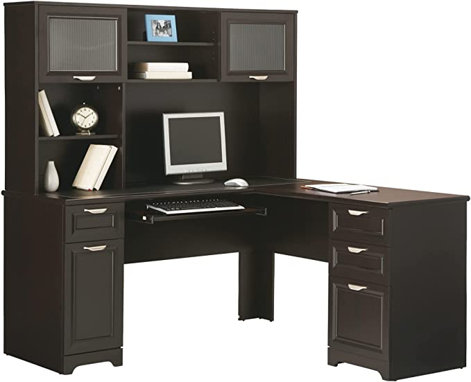 Realspace Magellan 59" W L-Shape Corner Desk 101095 - Espresso