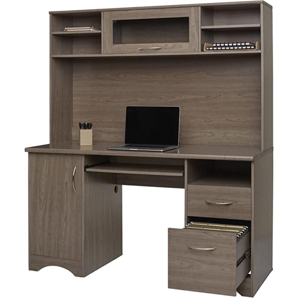 Realspace Open Box Realspace Pelingo 56” W Desk with Hutch 833142 - Gray