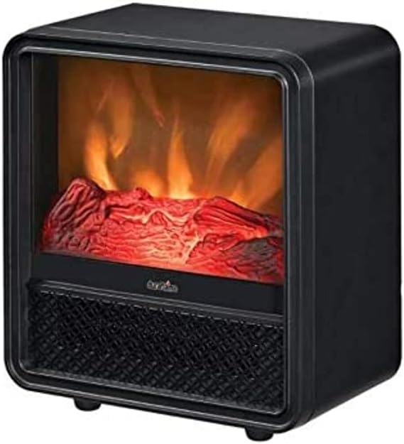 Duraflame Open Box Duraflame Portable Electric Fireplace Personal Cube Space Heater - BLACK