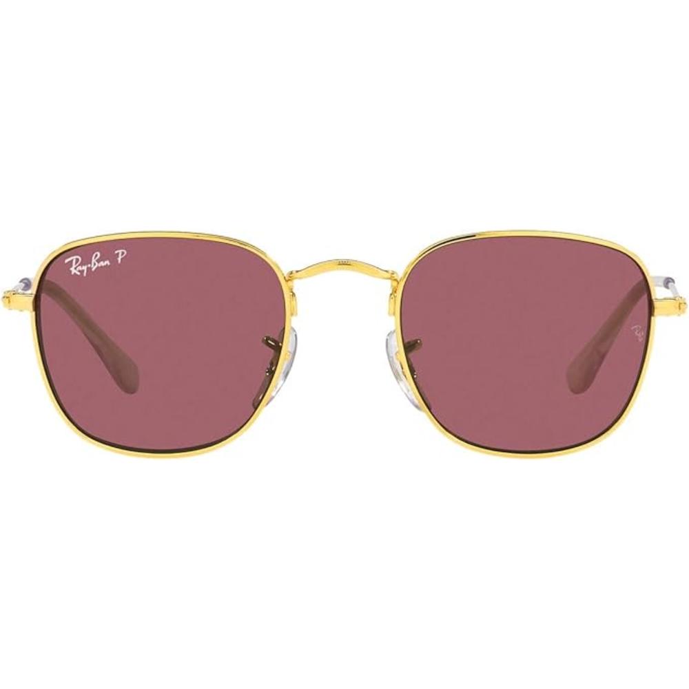 Ray-Ban Open Box Ray-Ban Junior Square Sunglasses Polarized 46 mm RJ9557S - Legend Gold/Purple