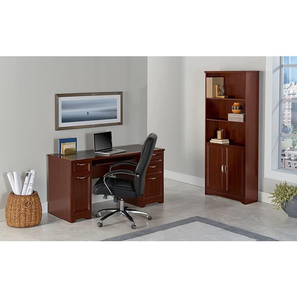 Realspace Open Box Realspace Magellan 59"W Manager's Desk 281901 Classic Cherry