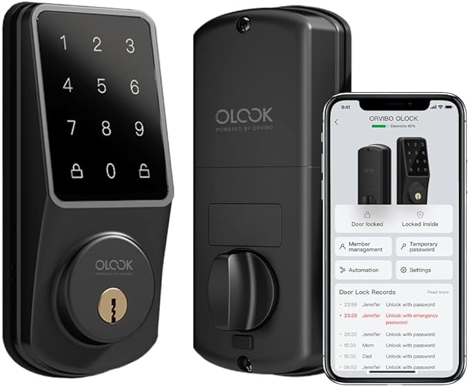 orvibo Open Box ORVIBO WiFi Smart Lock Keyless Entry Electronic Touchscreen Front Door Lock