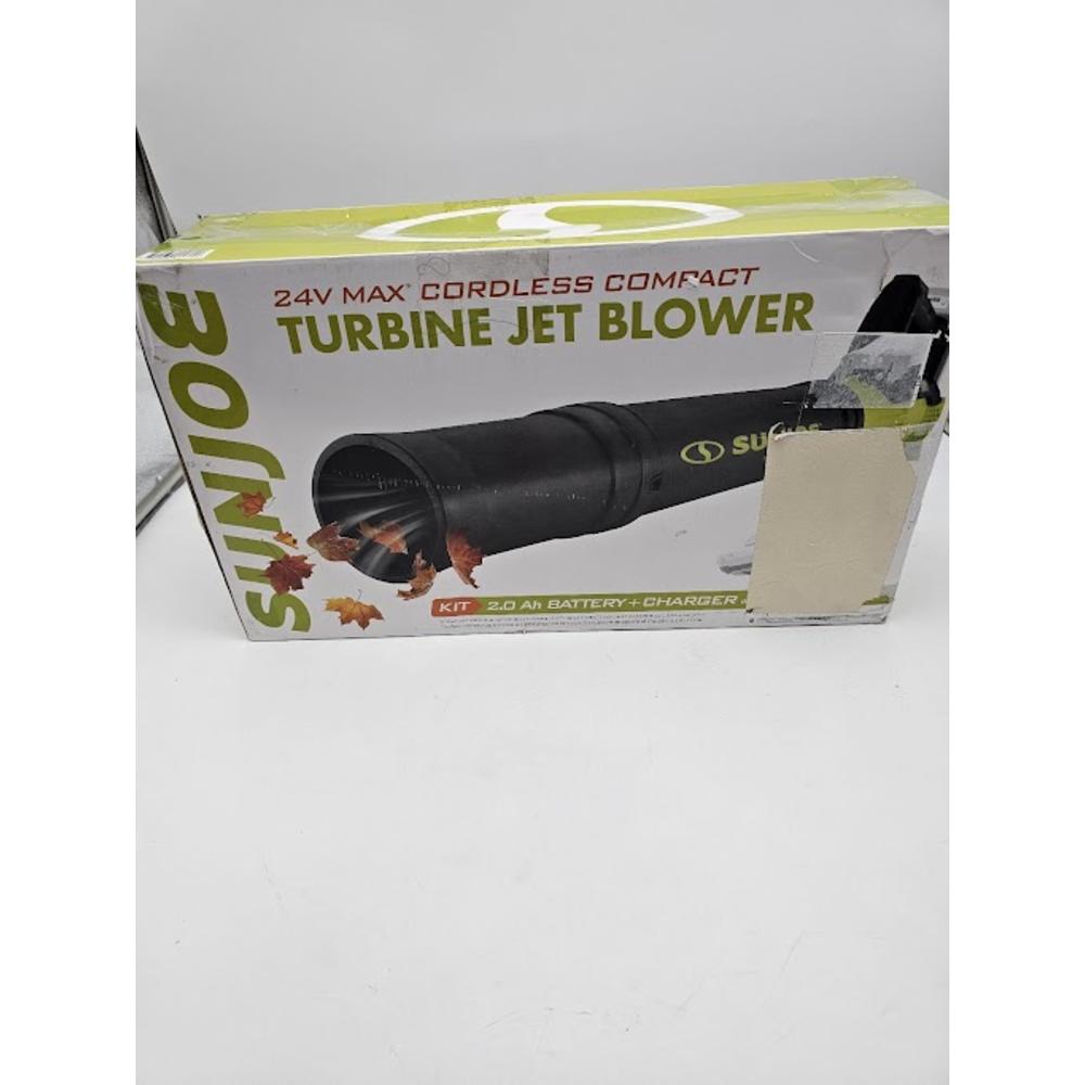 Sun Joe Open Box Sun Joe 24-Volt IONMAX Jet Blower Cordless Battery+Quick Charger - GREEN/BLACK
